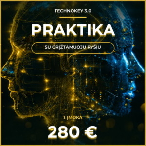 DI mokymai TechnoKey 3.0 Praktika: Dalinis mokėjimas 2 kartai po 280€