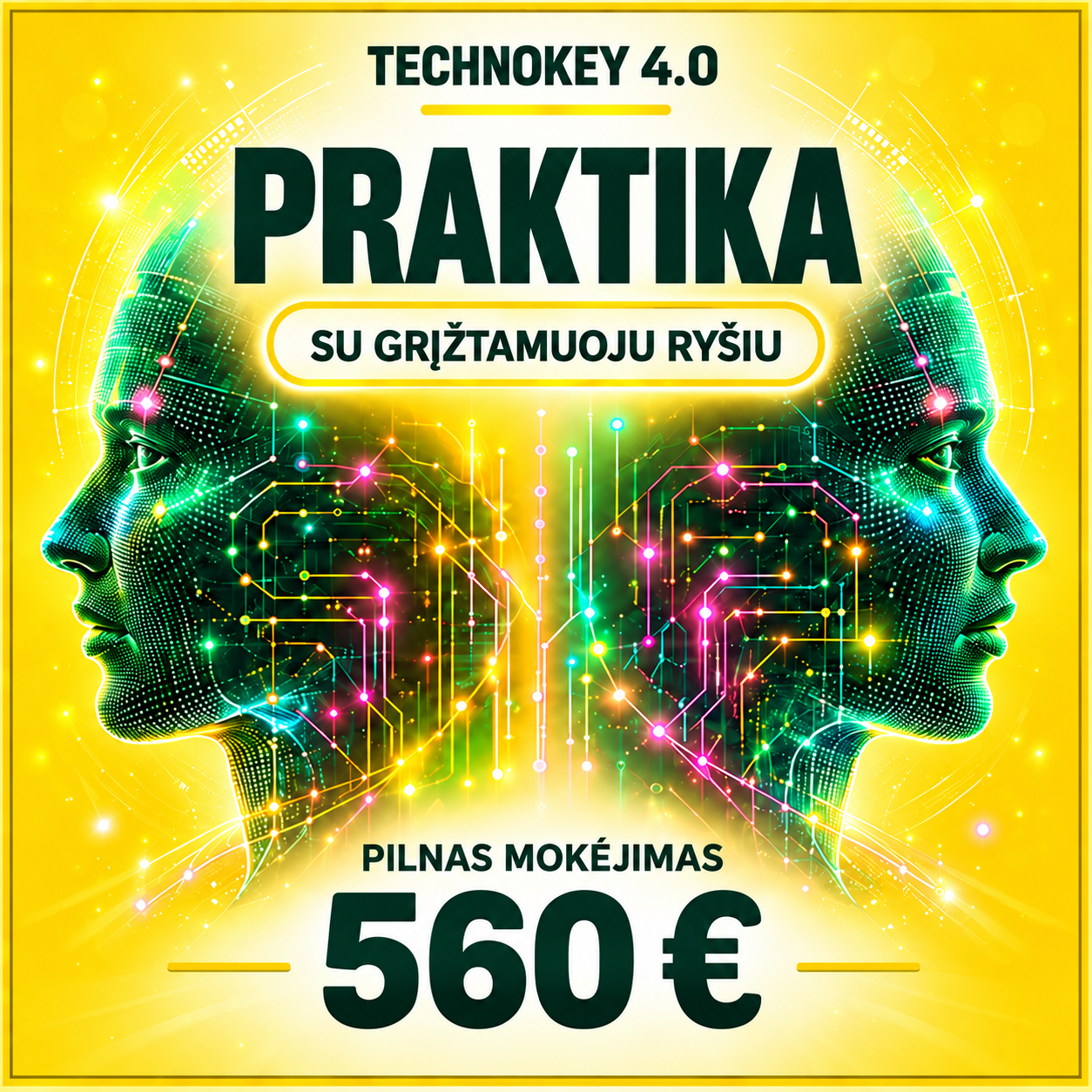 DI mokymai TechnoKey 4.0 Praktika: Pilnas mokėjimas 560€