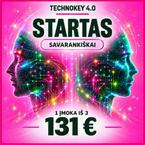 DI mokymai TechnoKey 4.0 Startas: Dalinis mokėjimas 3 kartai po 131€: 1 įmoka