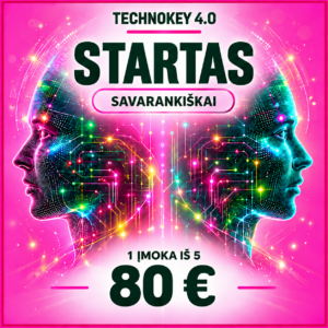 DI mokymai TechnoKey 4.0 Startas: Dalinis mokėjimas 5 kartai po 80€: 1 įmoka